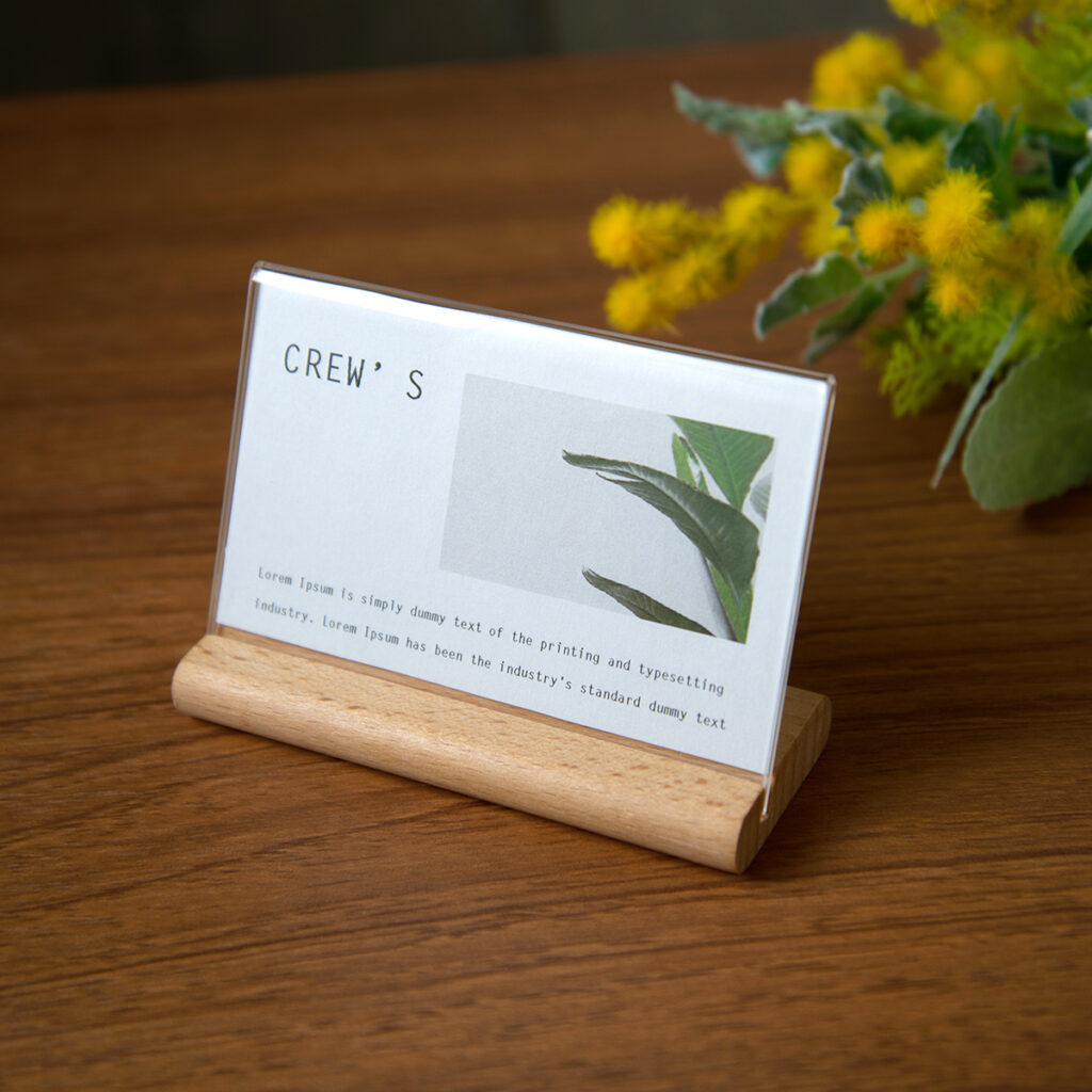 木製L型カード立て 名刺サイズ