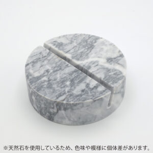 重厚な存在感 石製サインホルダー［丸型］｜天然大理石×マグネット式